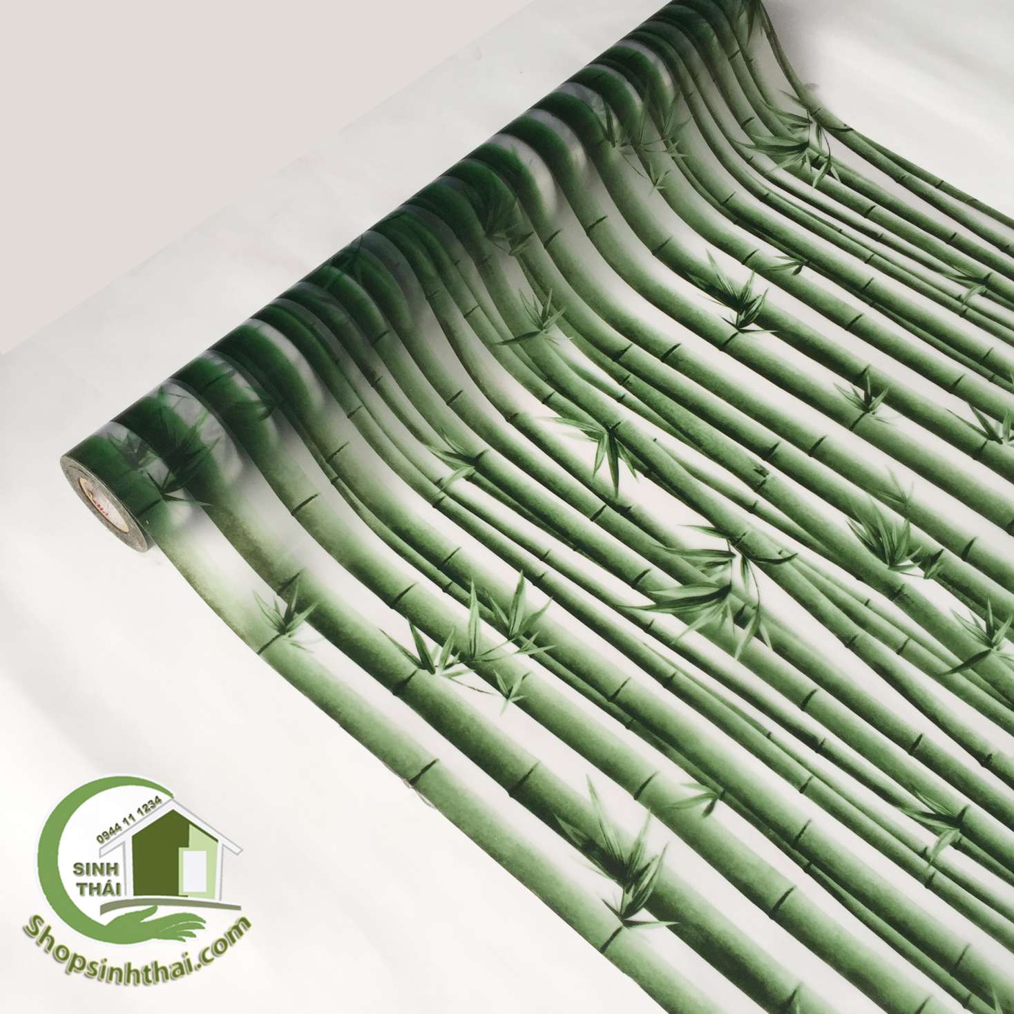 [HCM]Giấy Dán Kính Cây Trúc Màu Xanh - [ 50cm x khổ 90cm ] Có Sẵn Keo