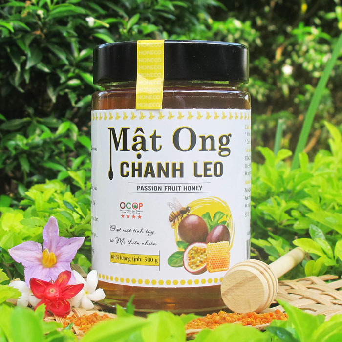 Mật ong Chanh Leo Honeco 500g - Bổ sung Vitamin, tăng cường sức đề kháng