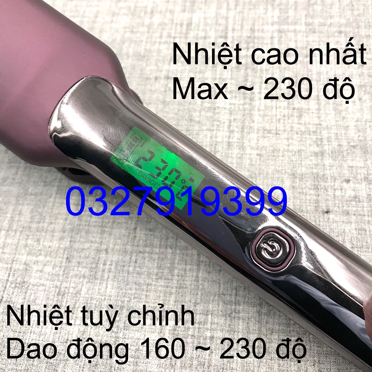 High-End Hair Straightener Large Version 918 Non-Stick Ceramic Material Highly Effective, Safe and Convenient 5 Temperature Levels 160-230 ° C