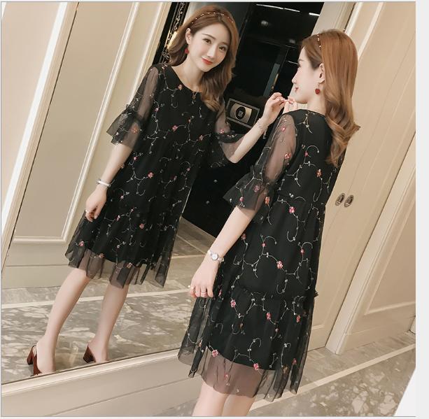 [HCM]ĐẦM BẦU VÁY BẦU CÔNG SỞ REN TRẮNG ĐEN