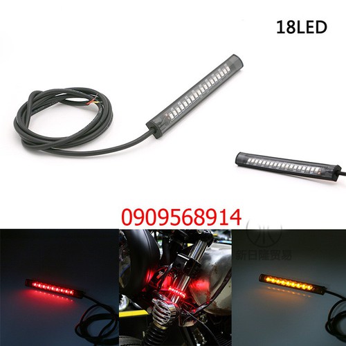 Cặp 2 led dây dán phuột xe 2 in 1 xi nhan và phanh stop