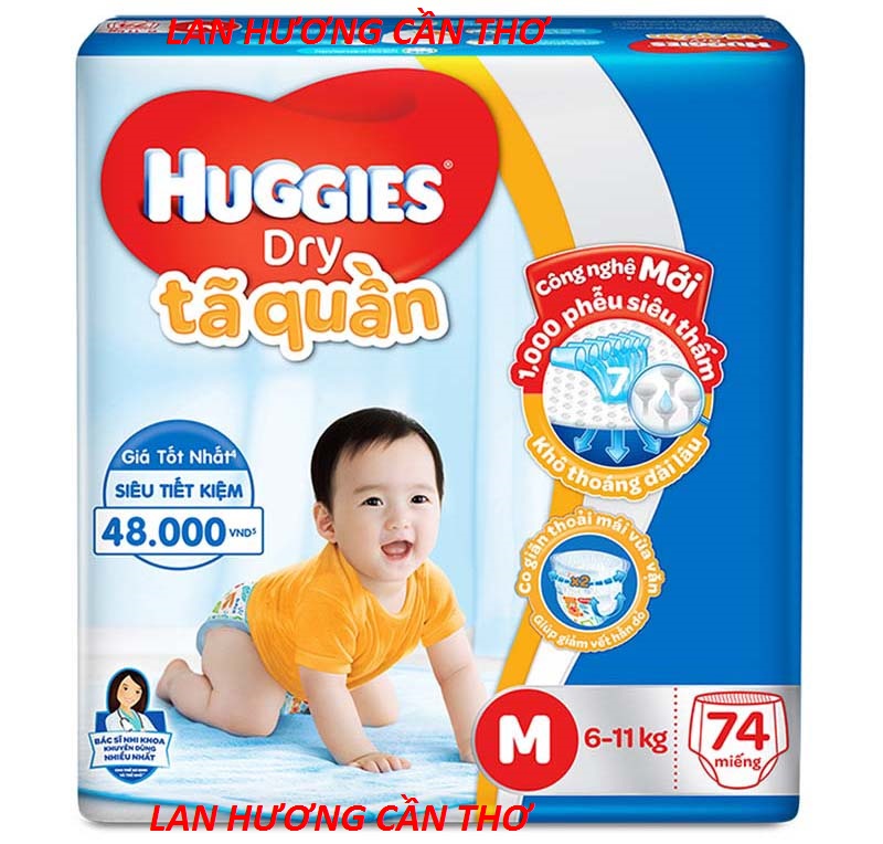 TÃ QUẦN HUGGIES M74/L68/XL62/XXL56