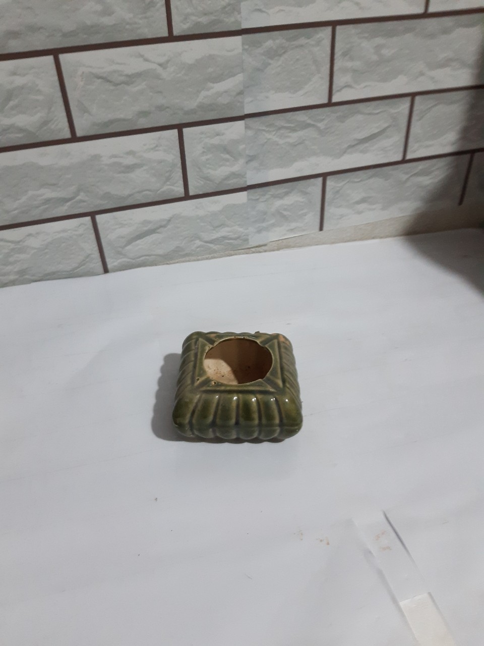 [HCM]Gạt tàn men xanh xưa 5*10 cm