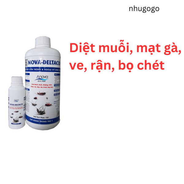 Nova Deltacid 100ml diệt mạt gà, ve  rận, muỗi, ruồi