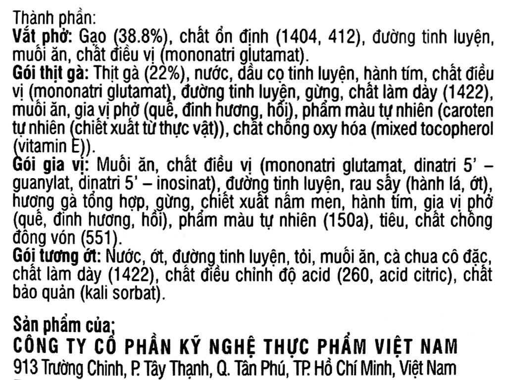 [Siêu thị WinMart] - Phở thịt gà Vifon Hoàng Gia gói 120g