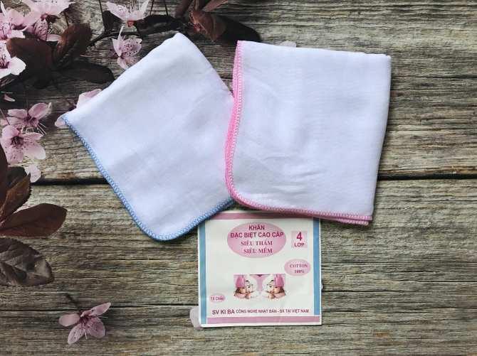 Túi 10 khăn sữa KiBa 4 lớp 100% cotton an toàn cho bé KIBA4 - KIBA Fashion