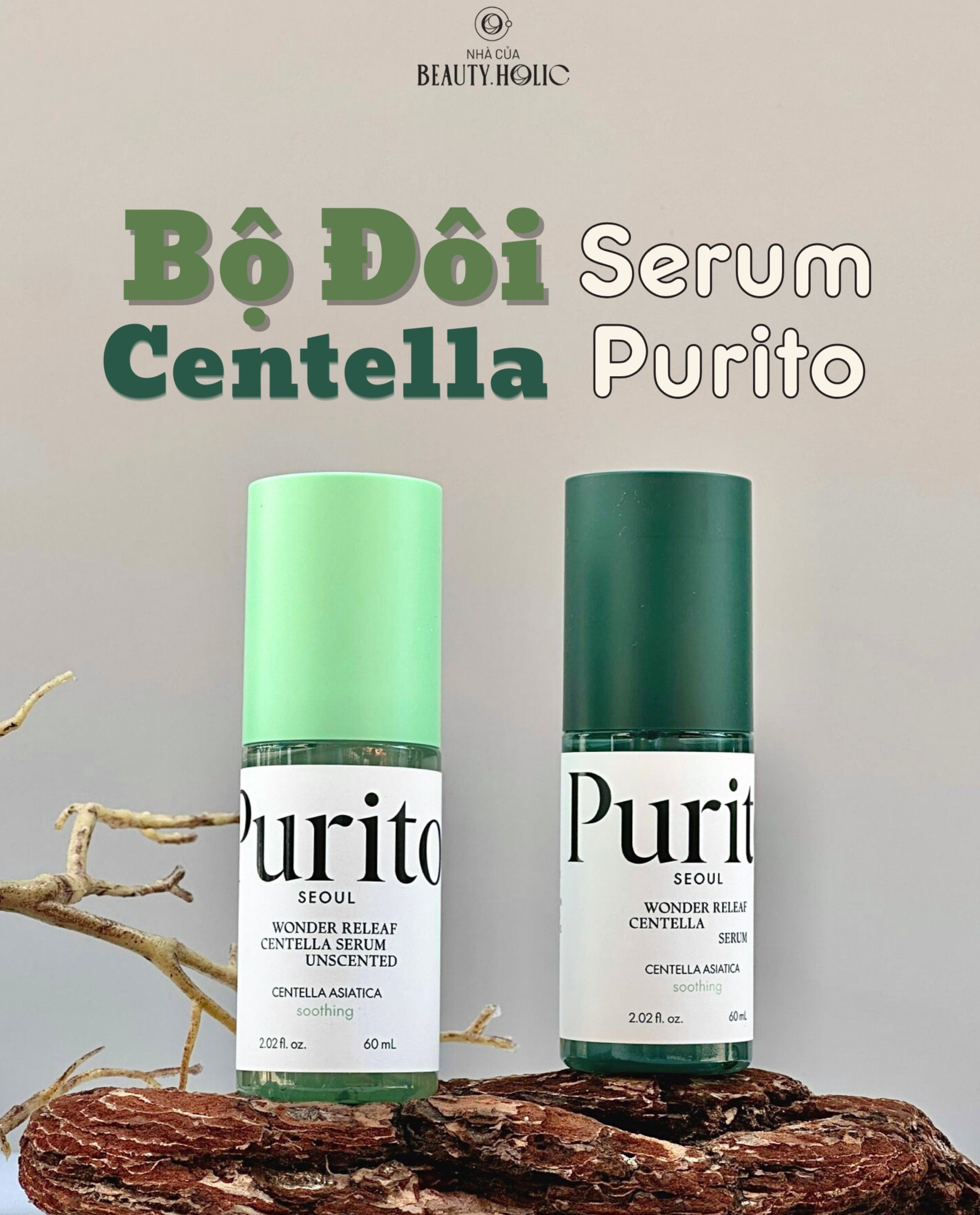 [Nhacuabeautyholic][BẢN MỚI 2024] Serum rau má PURITO CENTELLA SERUM