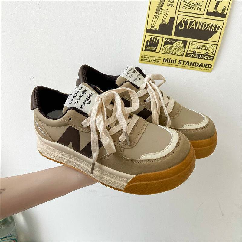 giày nữ sneaker da lộn đế đúc tràn viền NBL 2 màu
