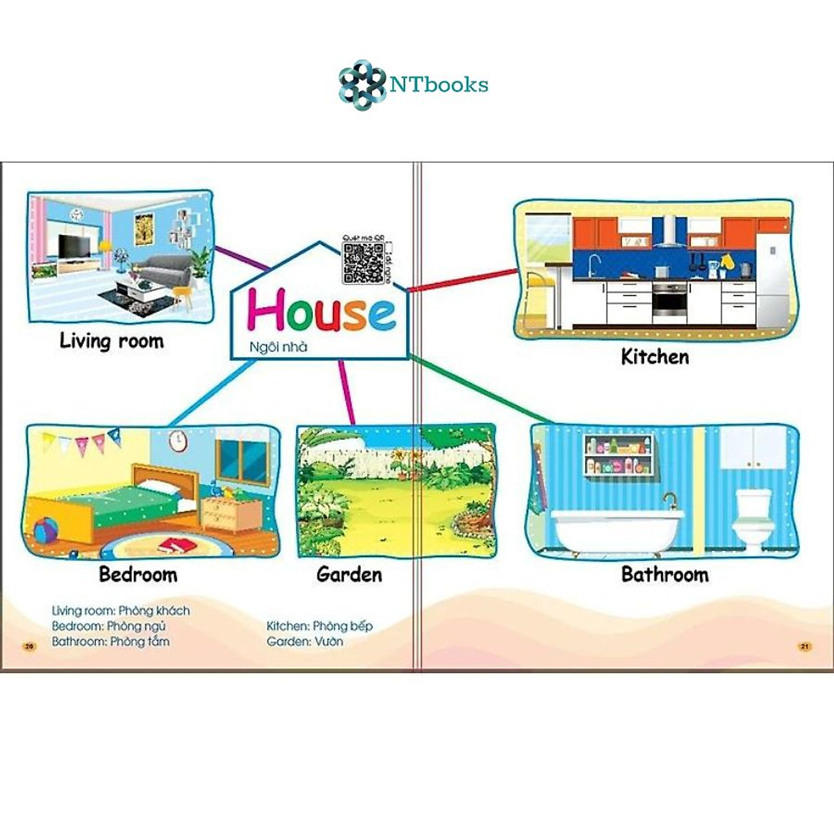 Combo 4 cuốn Bé học từ vựng tiếng Anh (Kèm file nghe giọng chuẩn) - NTbooks