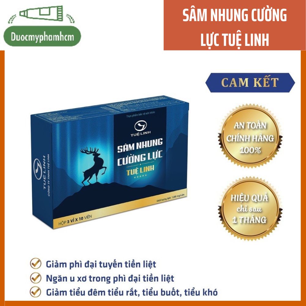 Sâm nhung cường lực tuệ linh- sâm nhung tăng cường sức khỏe- hộp 30 viên