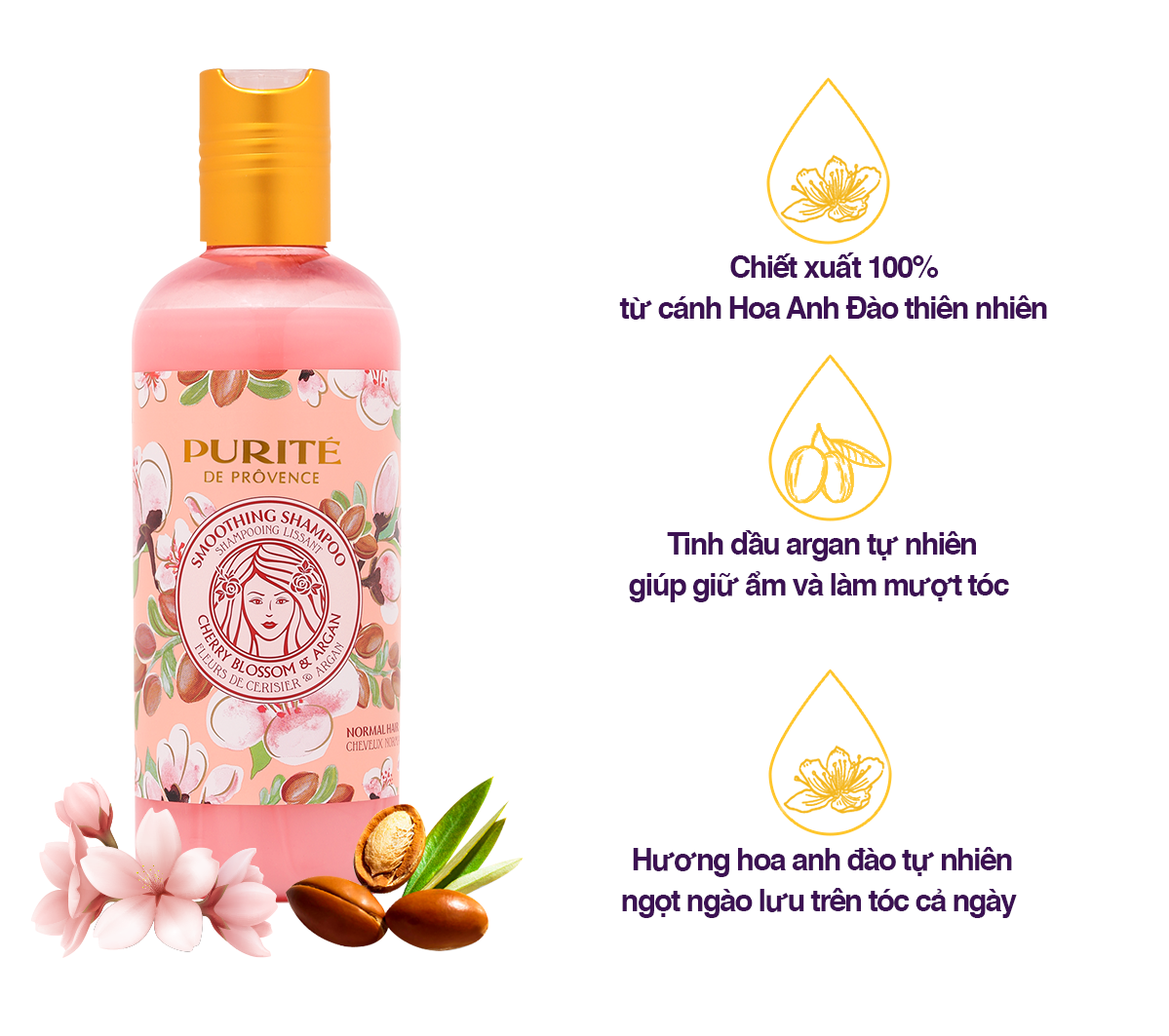 Dầu Gội Purité Hoa Anh Đào & Argan 250ml_HT