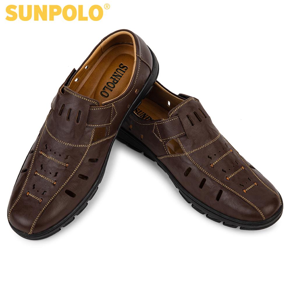 Giày Rọ Nam Da Bò SUNPOLO STA680 (Đen, Nâu)