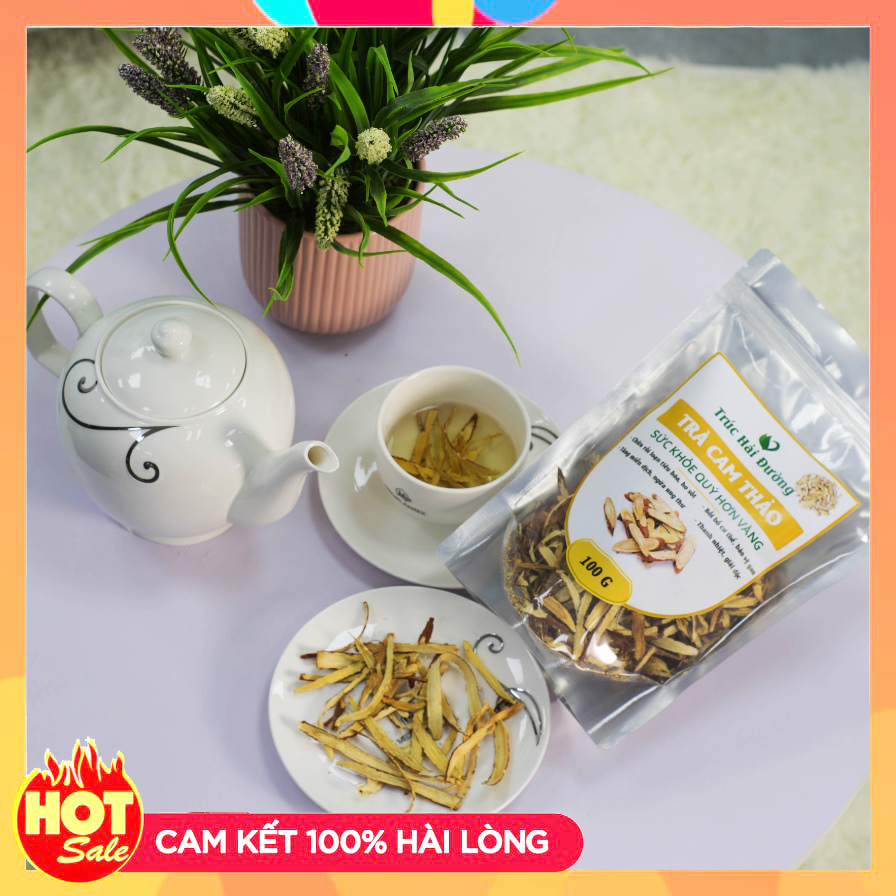 [CHÍNH HÃNG]Cam Thảo Thanh Nhiệt Uống Kèm TRÀ HOA CÚC, TÂM SEN (Loại Đẹp) 100g