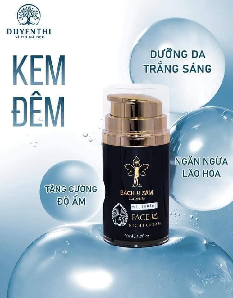 Kem Đêm Bách Y Sâm TRẮNG SÁNG DA MỜ NÁM 50ml (Hộp nguyên lẻ date 2025)