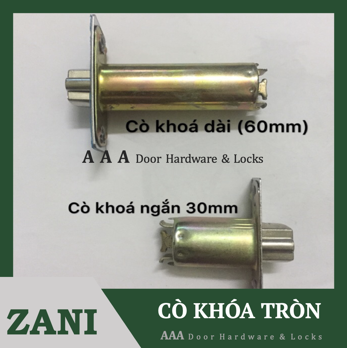 Cò khoá tròn, mồm khoá tay nắm tròn (dài/ngắn)