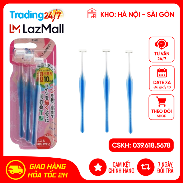 Set 3 dạo cạo lông mày Kai chữ T Nội địa Nhật Bản
