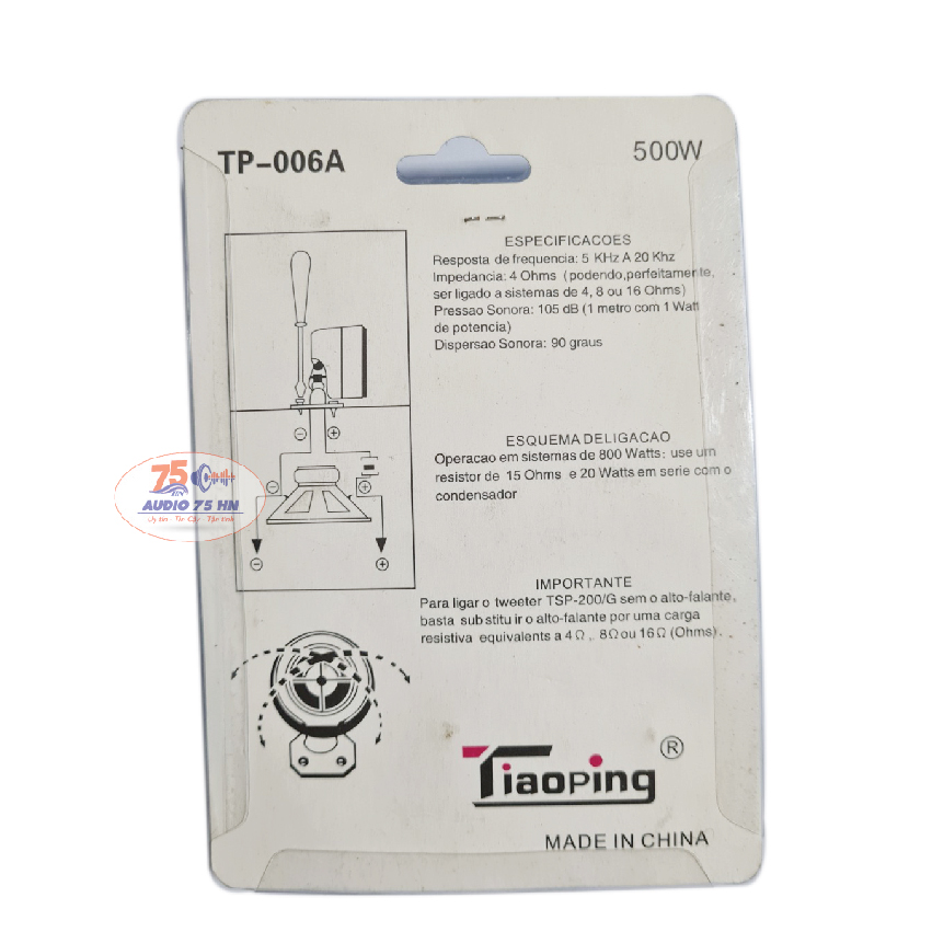 Cặp Loa Treble TP-006A 500W cho ô tô cao cấp