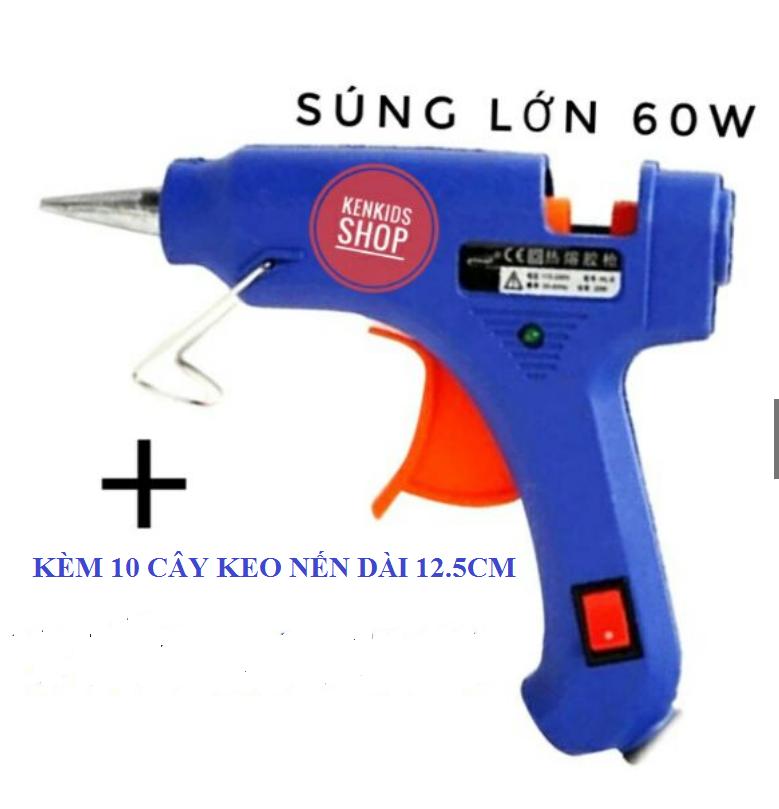 Sung bắn keo loại lớn 60 w tặng kèm 10 cây keo 10.5 cm