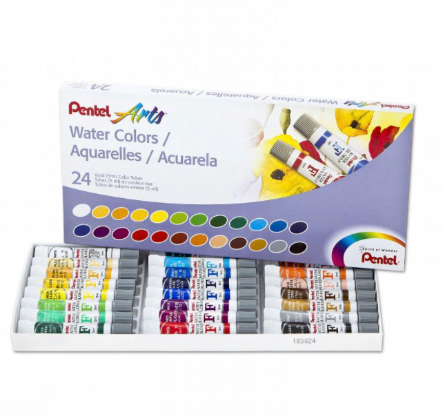 Màu Nước PENTEL Tuýp 24 Màu Cao Cấp
