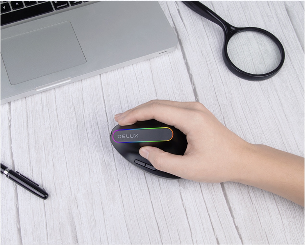 IT Smart Chuột máy tính ERGONOMIC DELUX Wireless RGB NewDesign