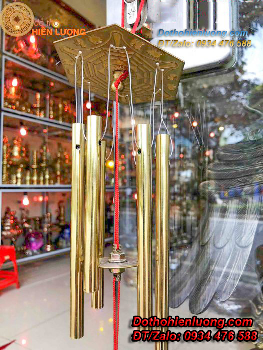 Chuông Gió Phong Thủy May Mắn 5 Thanh Dài 15cm