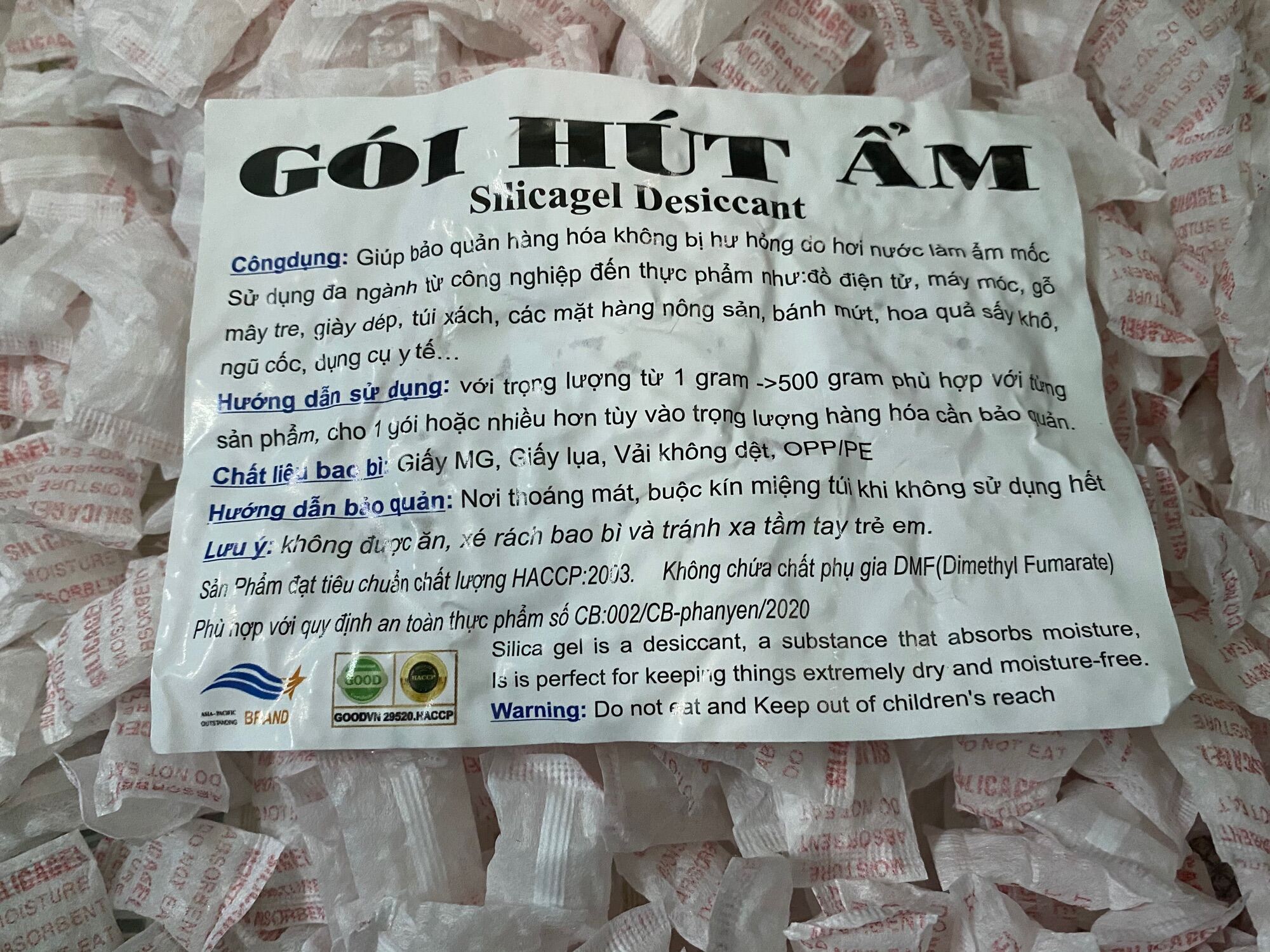 Set 100 Gói hút ẩm (1.2/gói)