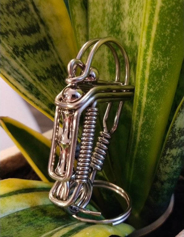 [HCM]Móc Khoá Thủ Công Inox Mặt Đốt Trúc