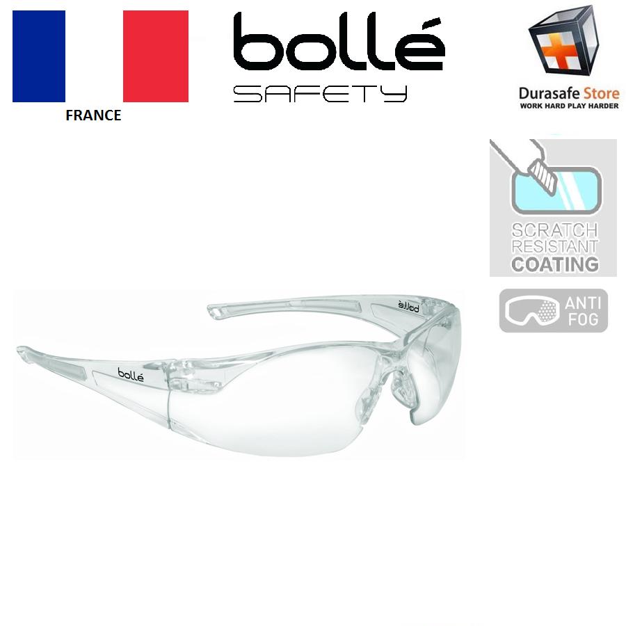 Kính Bolle 1652301A Rush màu trong suốt lớp phủ 2 mặt HD, chống đọng sương