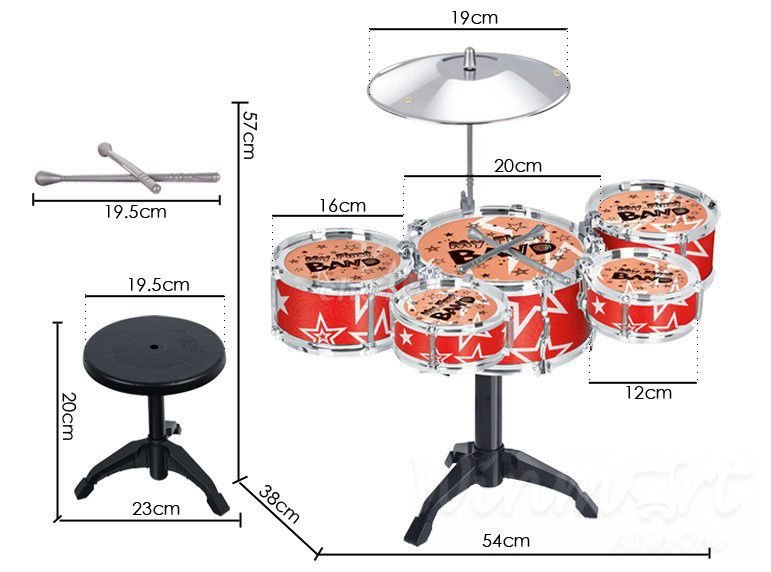 [HCM]Bộ trống JAZZ DRUM 5 trống có ghế