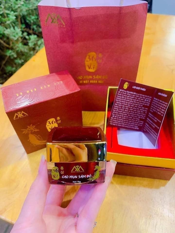 [100% Chính Hãng] cao mụn sâm đỏ 36 vị hủ 15gr full size