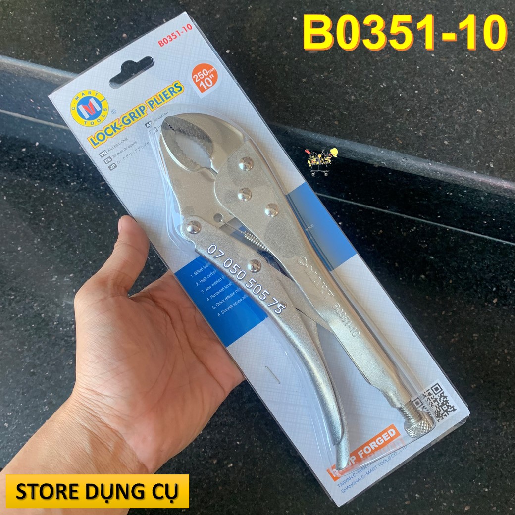 Kìm bấm chết miệng cong C-Mart B0351-10