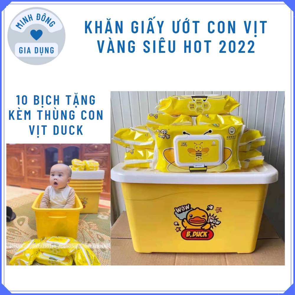 Wet paper towel yellow duck 10 strips bundled barrel super hot 2022, combo 10 strips kkhăn wet paper yellow duck 10 strips bundled barrel super hot, combo 10 strips wet paper towel duck vànghăn wet paper yellow duck