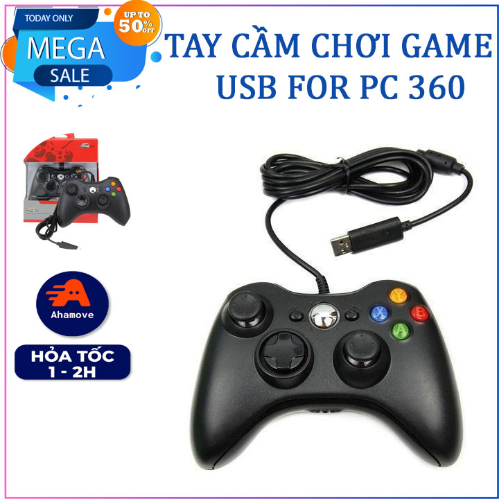 Tay cầm chơi game cho pc, laptop usb 360 có dây chơi game chơi trên laptop, tay cầm chơi game tay cầm usb for pc 360 có dây chơi game tối ưu cho pc fo3 fo4 xbox 360 wireless game controller