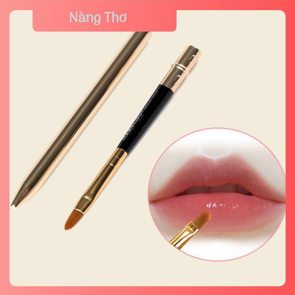 Cọ Đánh Son Môi Rui Xuê Có Nắp Xi Màu Vàng Siêu Mịn Và Tiện Lợi ( Lẻ 1 Cây )
