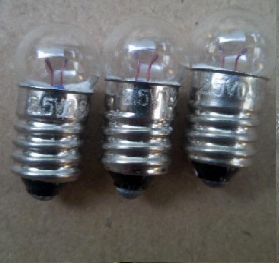 COMBO 10 bóng đèn sợi đốt 2.5V 0.3A  ĐUÔI XOÁY 10MM E10
