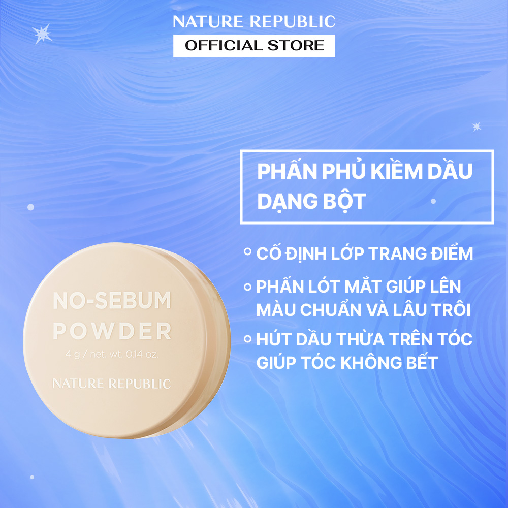 Phấn phủ Nature Republic Provence Tea Tree No-Sebum Powder 4g