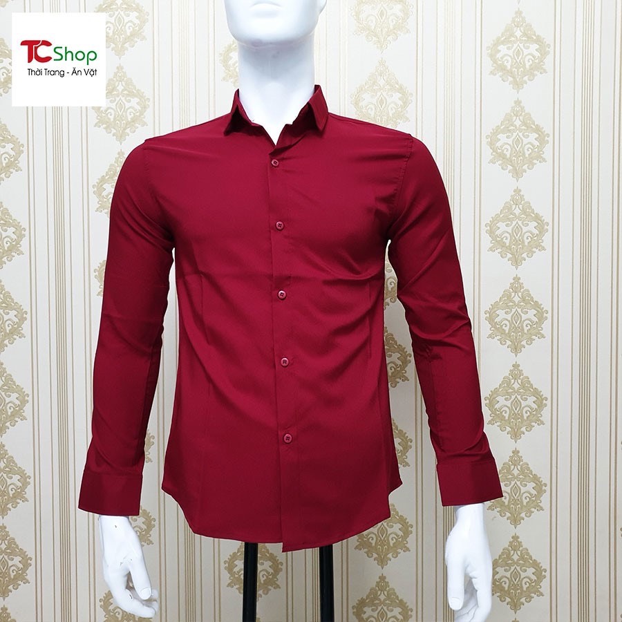 [HCM]ÁO SOMI NAM TRƠN DÀI TAY CHẤT KATE LỤA MẪU MỚI CỰC ĐẸP LỊCH LÃM -SANG TRỌNG-HÀNG CAO CẤP  MỀM MỊN THỜI TRANG THỎ TÂY SHOP94 HJN06