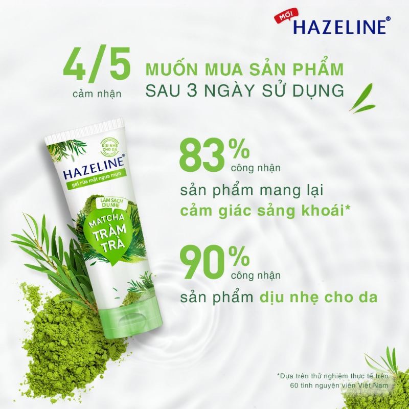 Sữa Rửa Mặt Hazeline Tuýp 50g/100g (Nghệ/Yến Mạch/Matcha)
