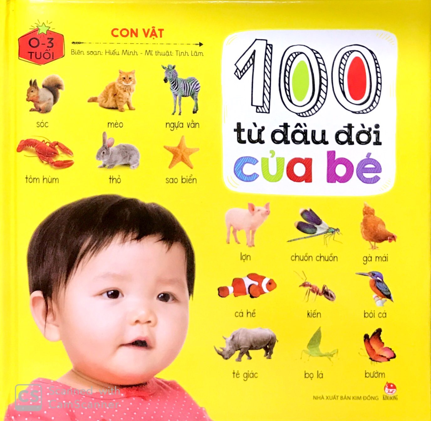 Fahasa - 100 Từ Đầu Đời Của Bé: Con Vật (Tái Bản 2019)