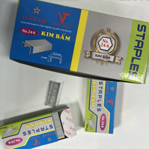 Lốc 10 hộp kim bấm số 3 ( 24/6 ) G-star