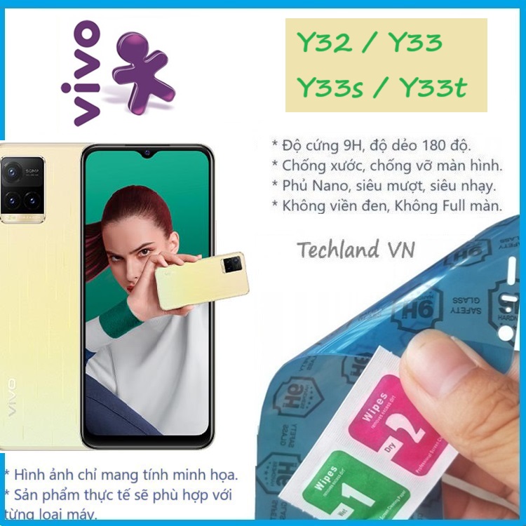 Cường Lực Phủ Nano Vivo Y32 / Y33 / Y33s / Y33t 4G / 5G - Trong Suốt, Không Full Màn, Không Viền Đen