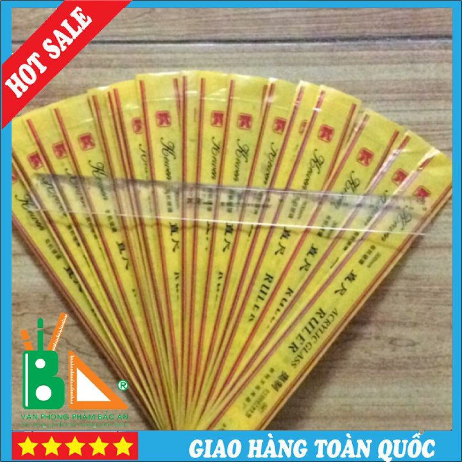 COMBO 2 Thước Kẻ Nhựa TQ Trong Suốt 20cm
