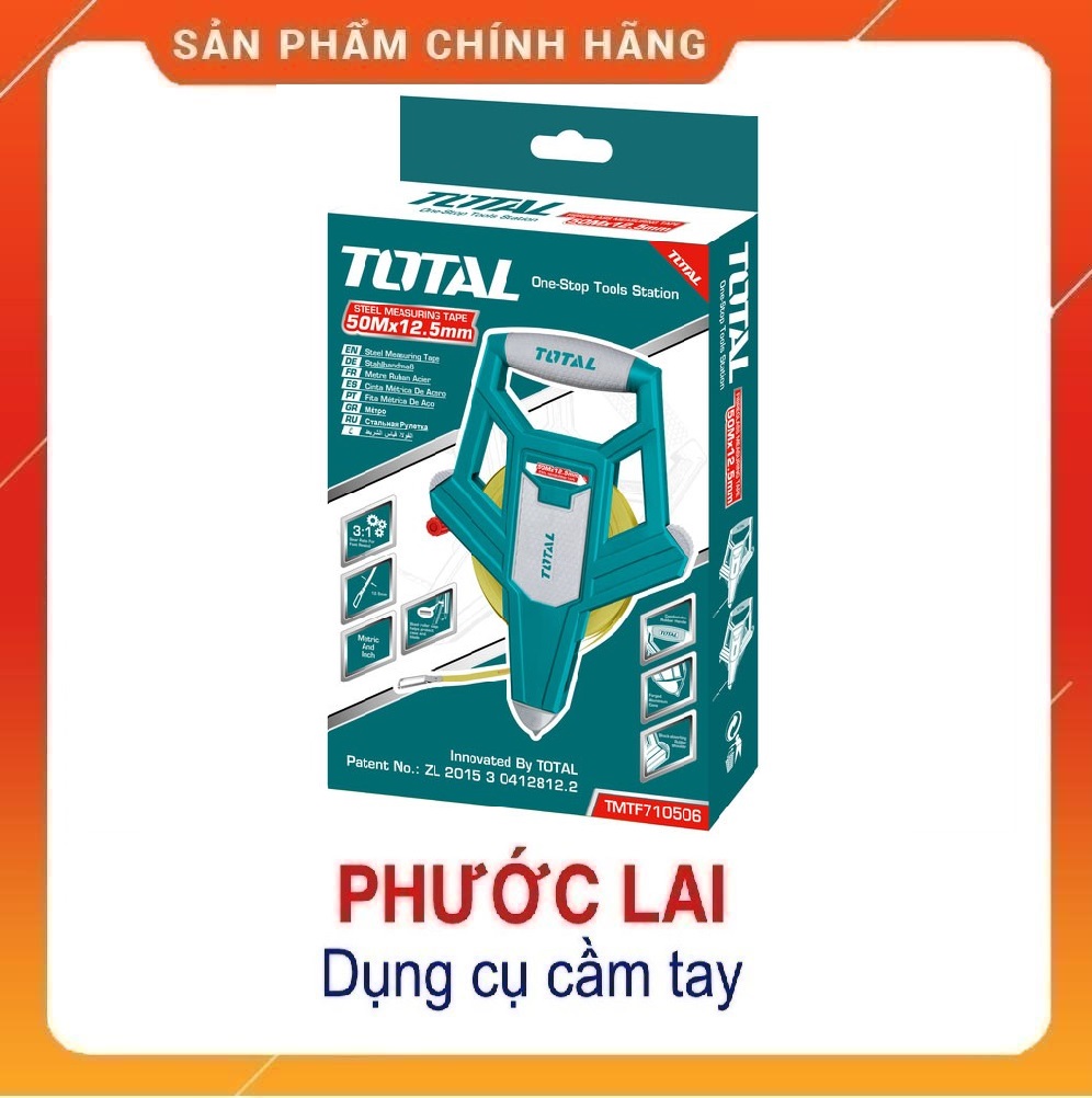 Thước cuộn thép TOTAL50m TMT710506