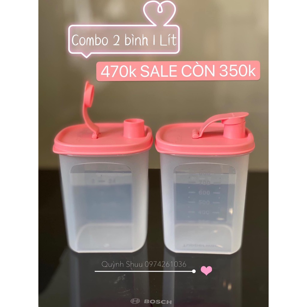 Tupperware ❤️Freeship❤️Bình nước Slim line Pitcher 350ml - 1L - 2L