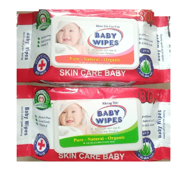 Khăn giấy ướt baby wipes bịch 80 tờ