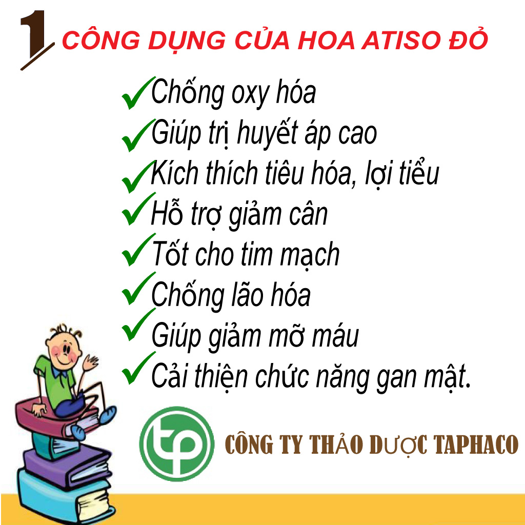 Trà hoa atiso đỏ 500g - Hàng sạch xanh chất lượng cao giá tốt nhất thị trường - Thảo Dược Tấn Phát