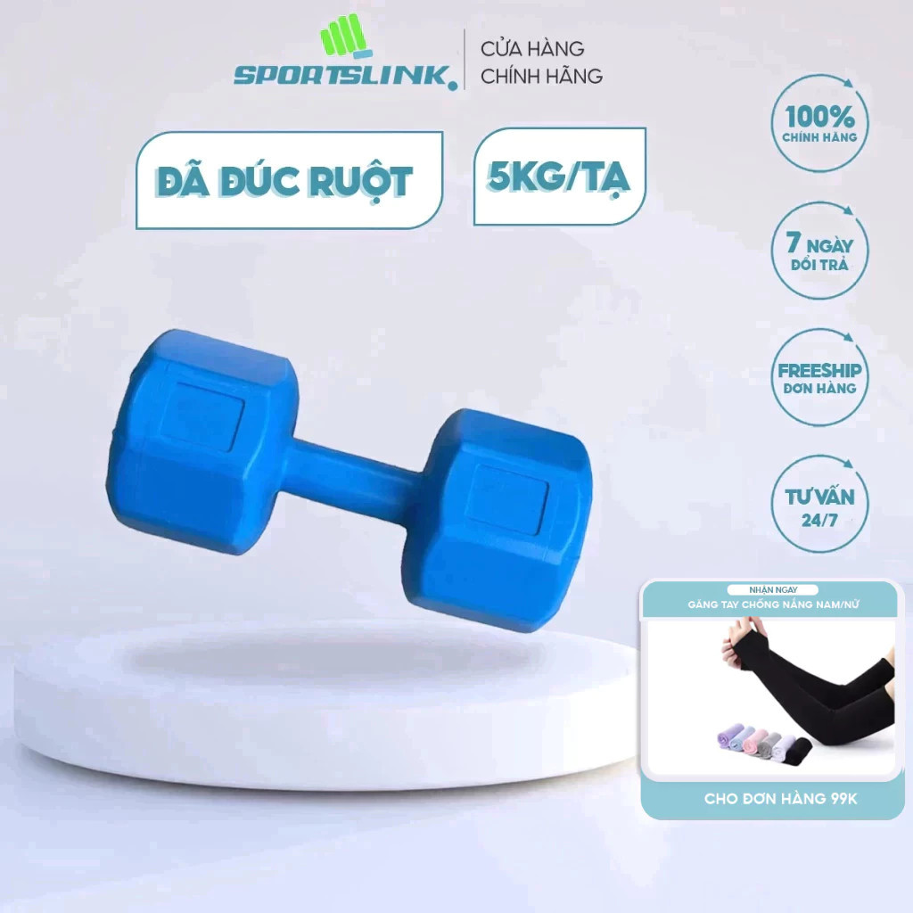 Tạ tay nhựa VN 5kg (Xanh dương)