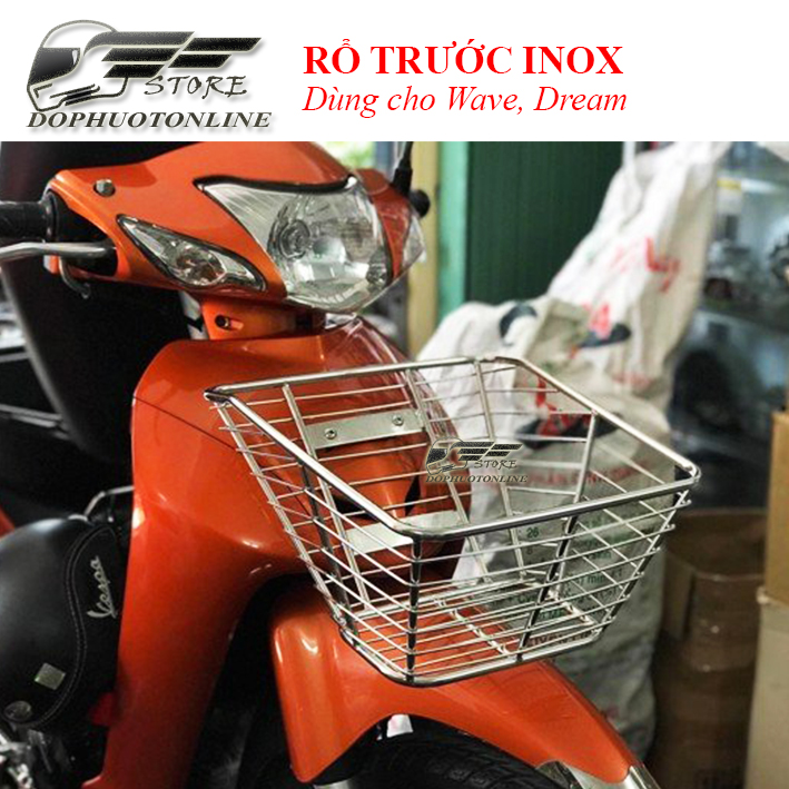 Rổ (Giỏ) Trước Inox, Titan Cho Wave, Dream <Dpol>