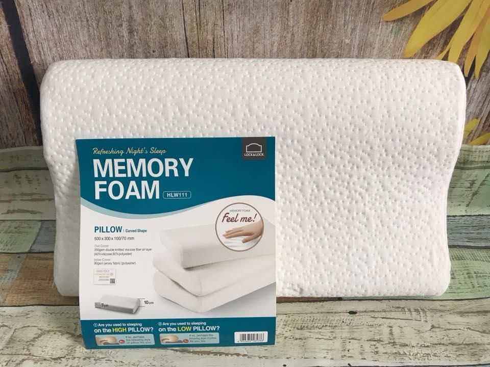 [HCM]Gối cong Lock&Lock HLW111 - Memory Foam 50D