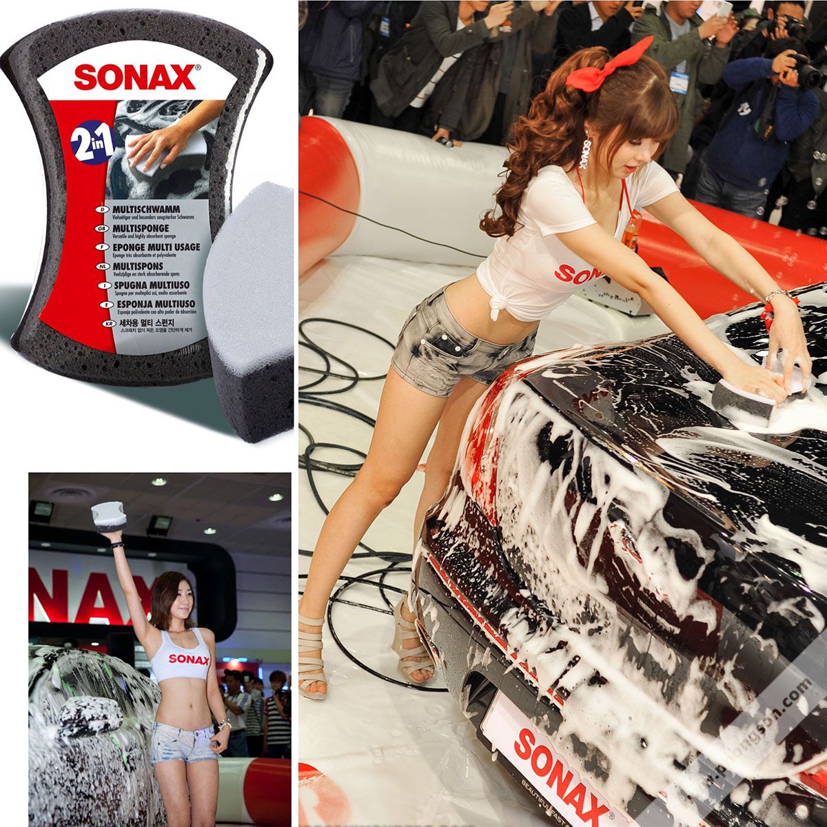 Bọt biển rửa xe Sonax 2in1 Multisponge